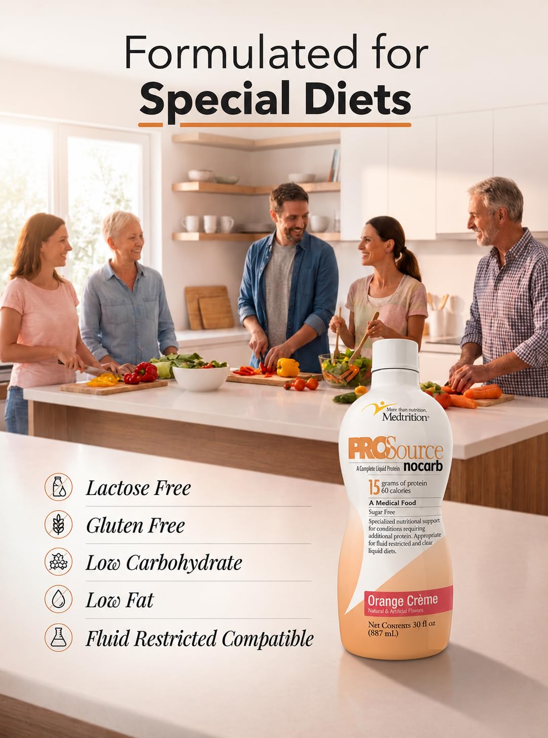 Medtrition collagène liquide Orange Crème avec des ingrédients naturels