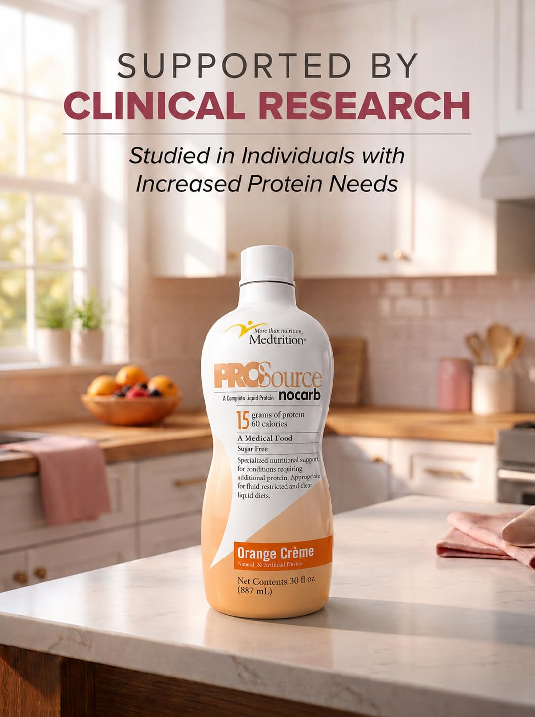 Medtrition collagène liquide Orange Crème bouteille arrière