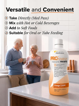 Medtrition collagène liquide Orange Crème en utilisation avec un shake