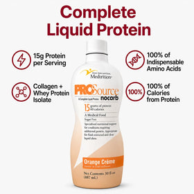 Medtrition collagène liquide Orange Crème versé dans un verre