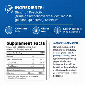 Medtrition Floratrol™ Poudre Prébiotique 222g dans un verre d'eau