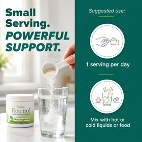 Medtrition Floratrol™ Poudre Prébiotique 222g sur un plan de travail