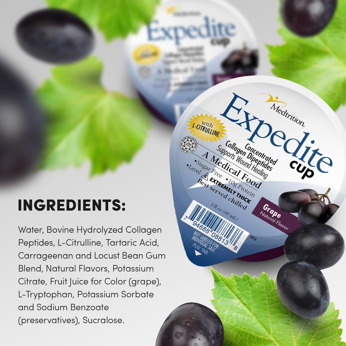 Medtrition Gelatein Cup Collagène 10g Saveur Raisin détail du produit