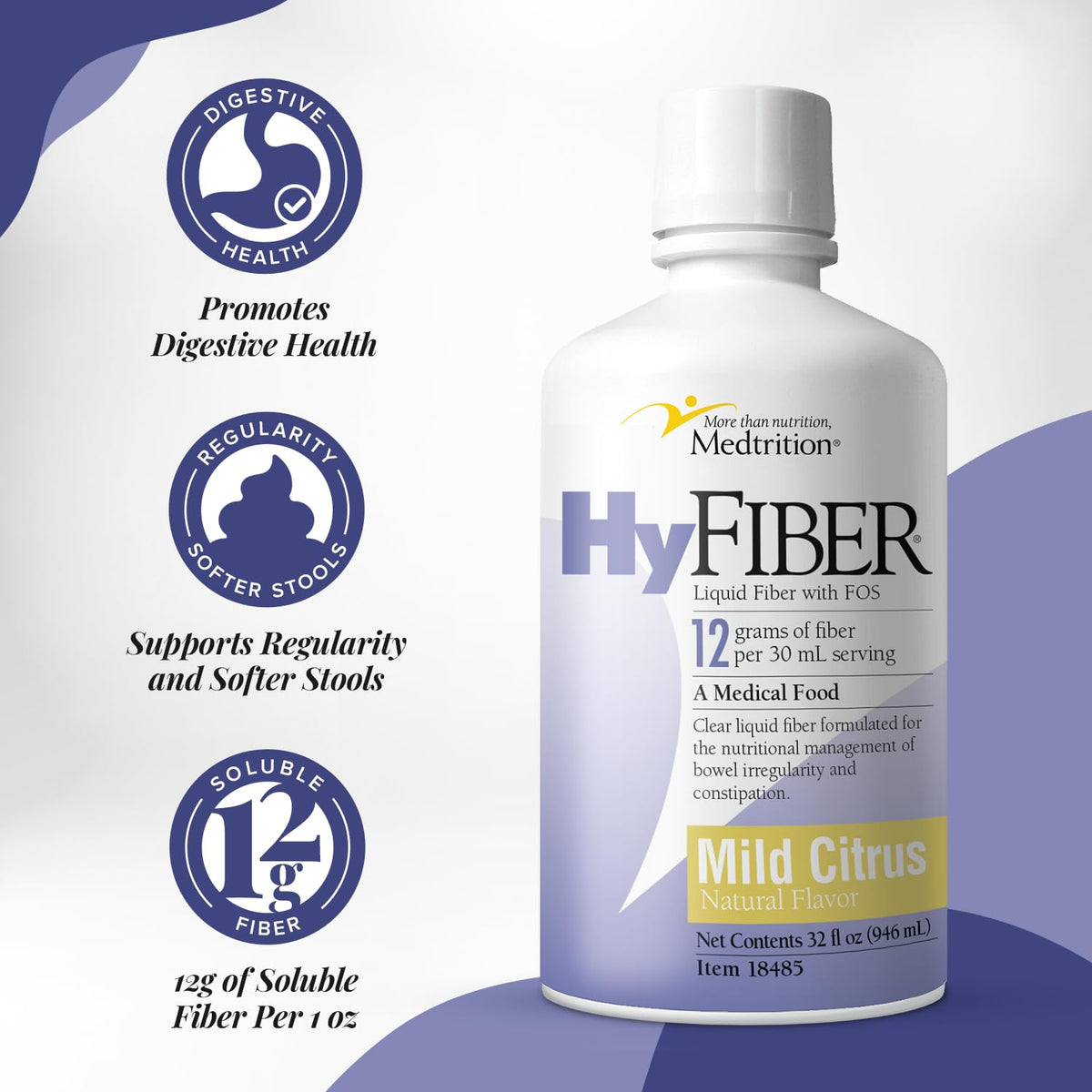 Medtrition HyFiber 32 fl oz bouteille sur une table