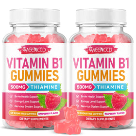 MEENCCD Gummies de Vitamine B1 500mg vue de face avec emballage