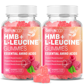 MEENCCD Gummies HMB et L-Leucine 120 pièces, goût framboise, vue avant