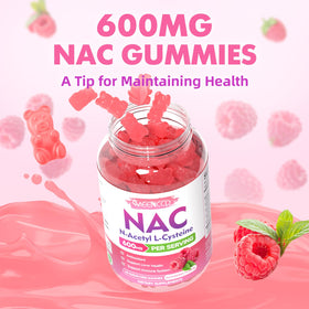 MEENCCD Gummies NAC 600mg 60 pièces en main