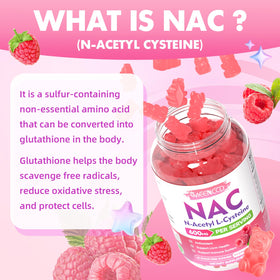 MEENCCD Gummies NAC 600mg 60 pièces sur une table