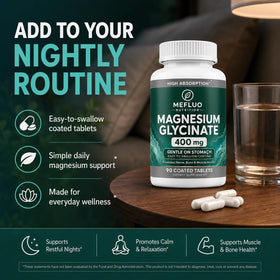 Mefluo Magnésium Glycinate avec étiquette visible