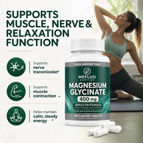 Mefluo Magnésium Glycinate capsules végétales sur une table