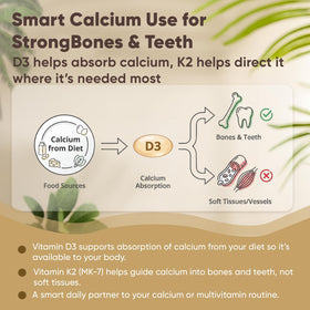 Megacephalus Vitamine D3 K2 gélules sur un fond neutre