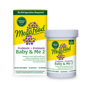 MegaFood Baby & Me 2 Probiotiques Prébiotiques 30 Capsules vue de face