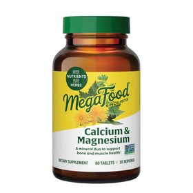 MegaFood Calcium Magnesium 60 comprimés - vue de face