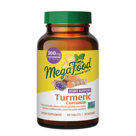 MegaFood Complément Alimentaire Curcuma 300 mg Curcuminoïdes - vue avant