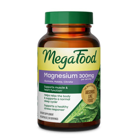 MegaFood Complexe de Magnésium 300mg, 60 capsules vue de face