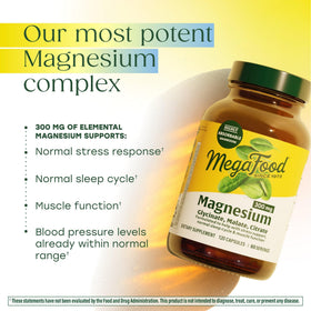 MegaFood Magnésium Glycinate 300mg 120 Capsules - emballage