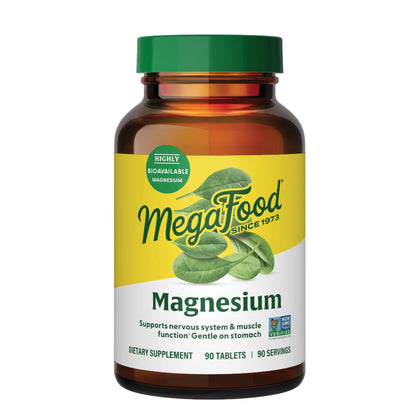 MegaFood Magnésium Glycinate 90 comprimés, flacon avant