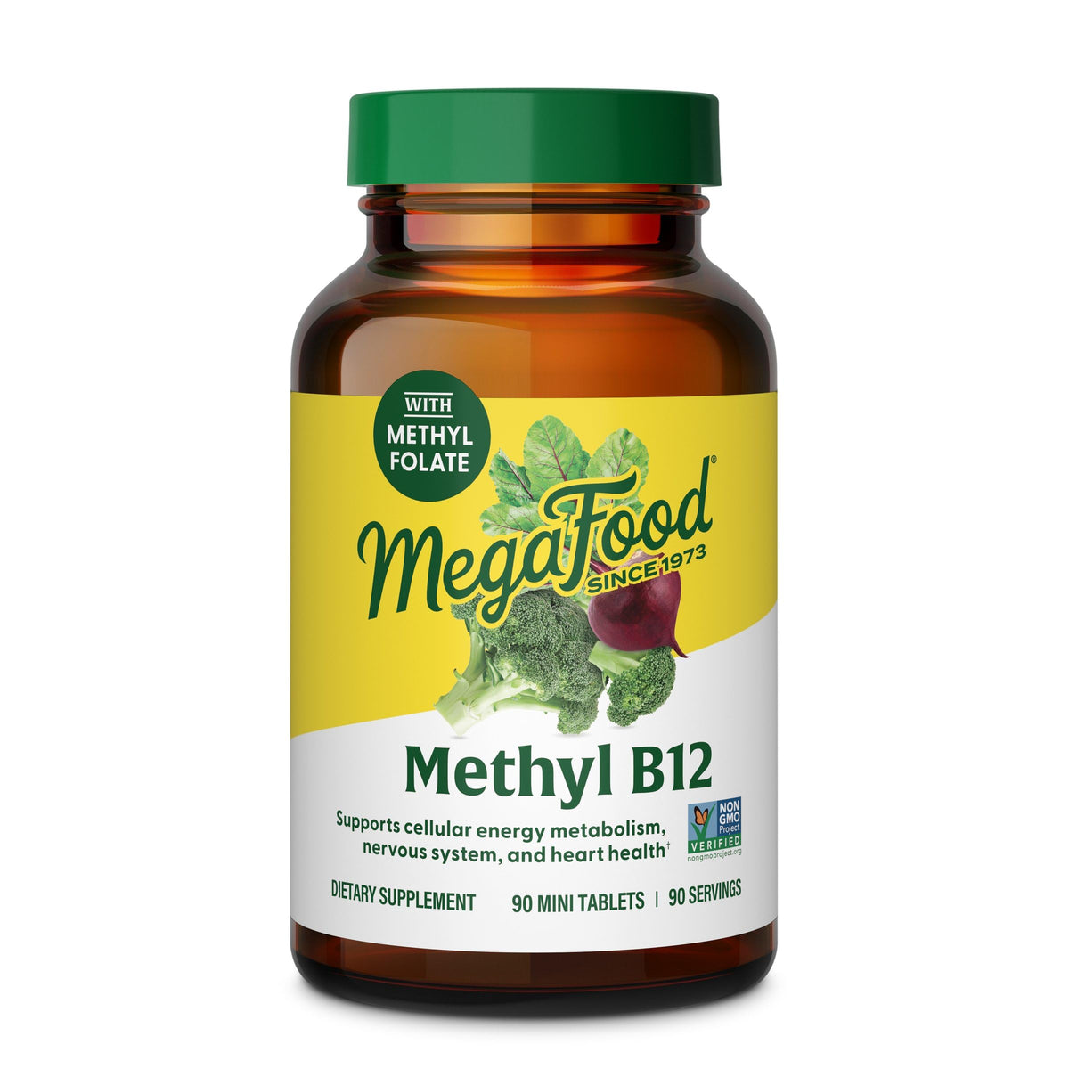 MegaFood Methyl B12 90 mini comprimés, vue de face