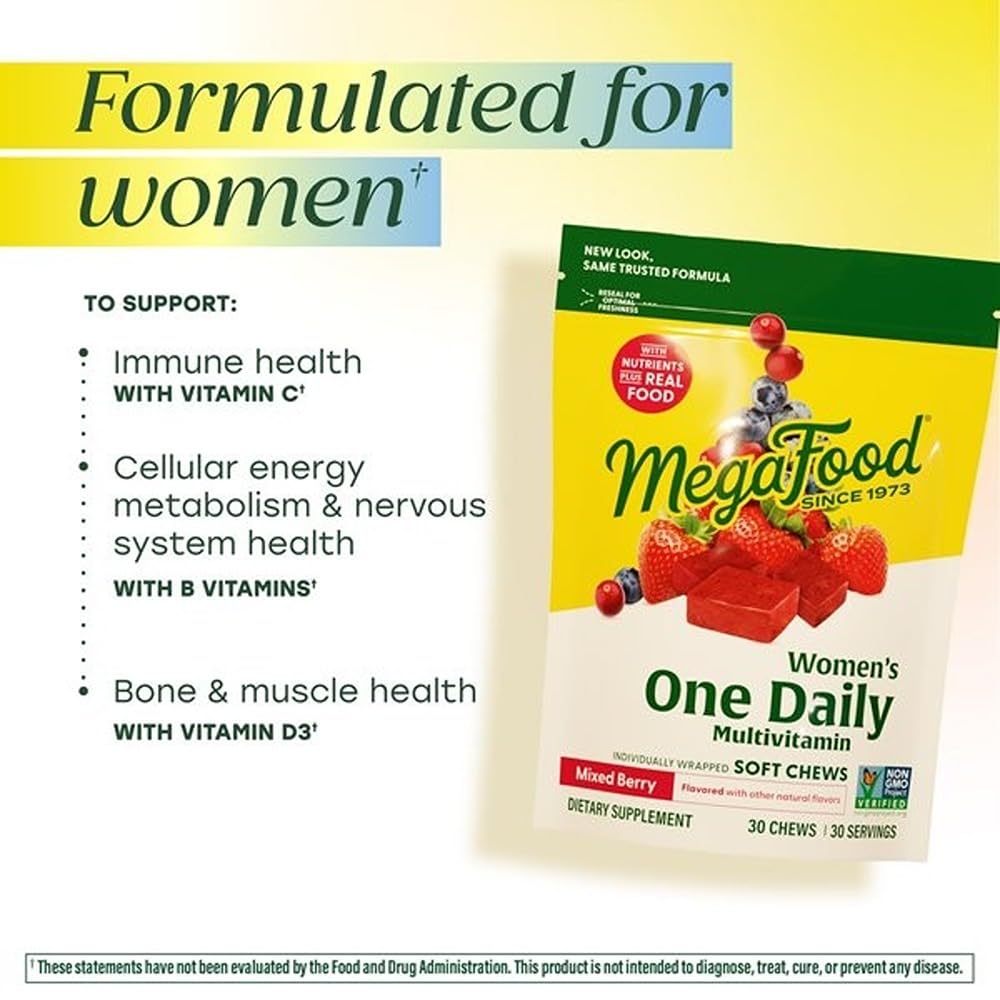 MegaFood Multivitamin Femmes chews au goût framboise