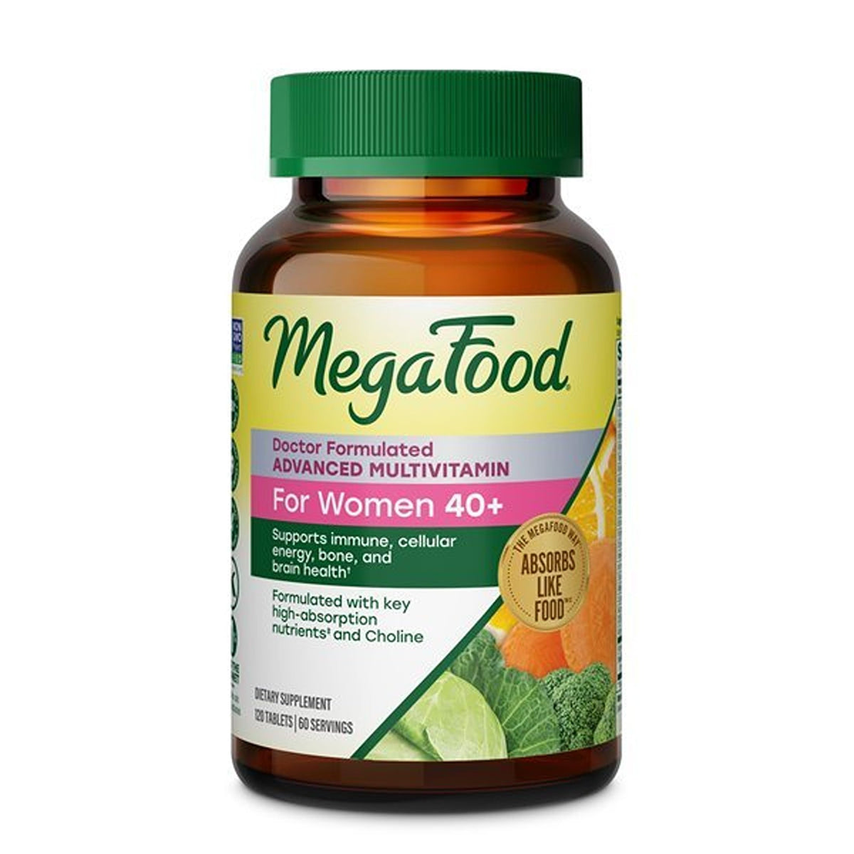 MegaFood Multivitamine Avancée Femme 40+ 120 Comprimés - Avant