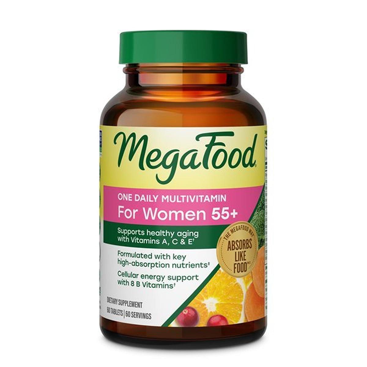 MegaFood Multivitamine Femme 55+ boîte de 60 comprimés vue avant