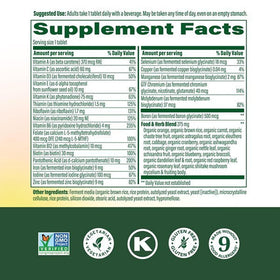 MegaFood Multivitamine pour Femmes 40+ avec des ingrédients naturels à côté