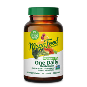 MegaFood Multivitamines Femmes 55+ 90 comprimés - vue de l'emballage