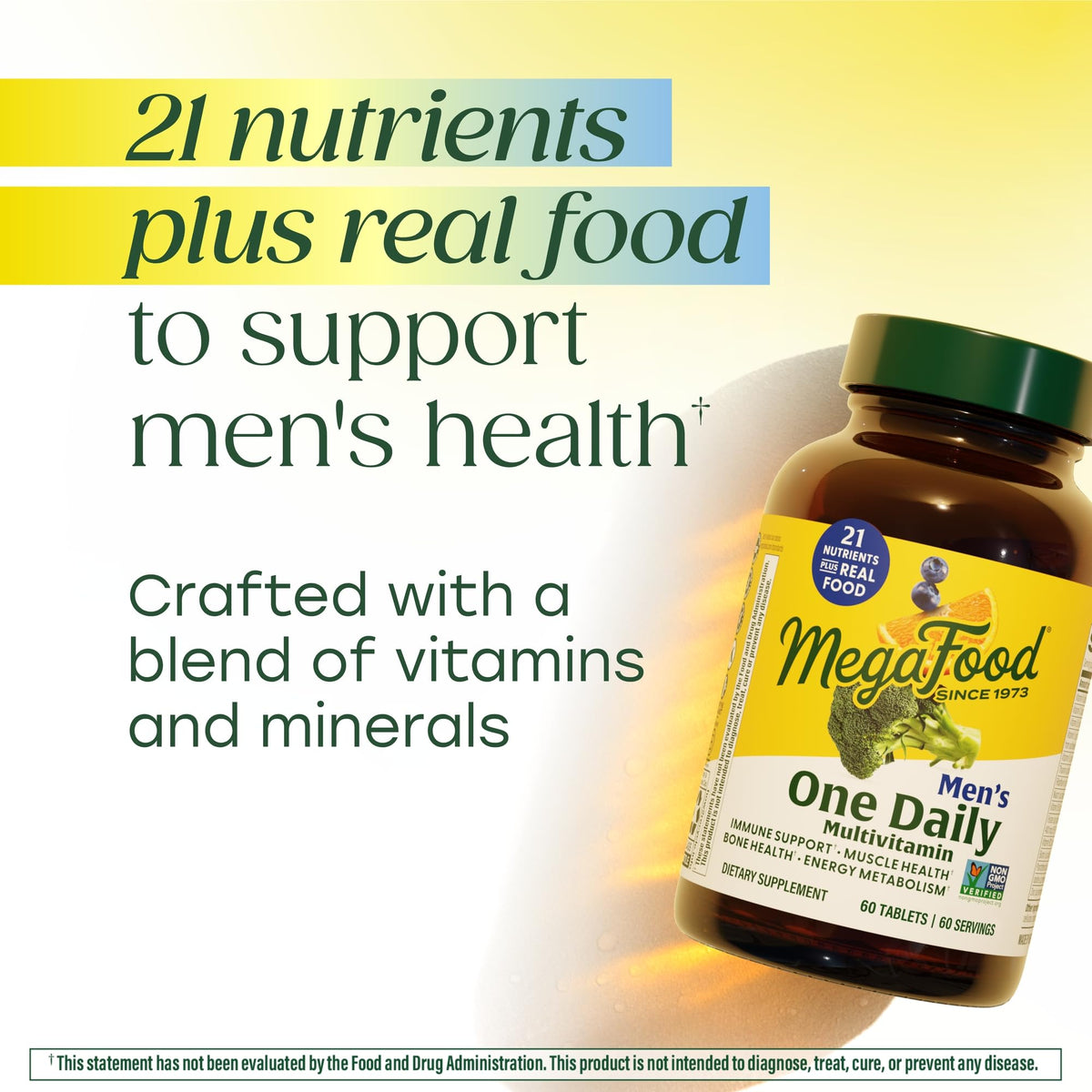 MegaFood Multivitamines pour Hommes, présentation des comprimés