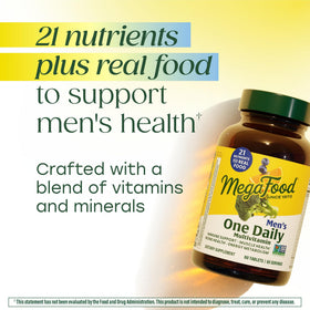 MegaFood Multivitamines pour Hommes, présentation des comprimés