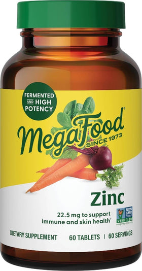 MegaFood Zinc Bisglycinate 60 comprimés vue de face