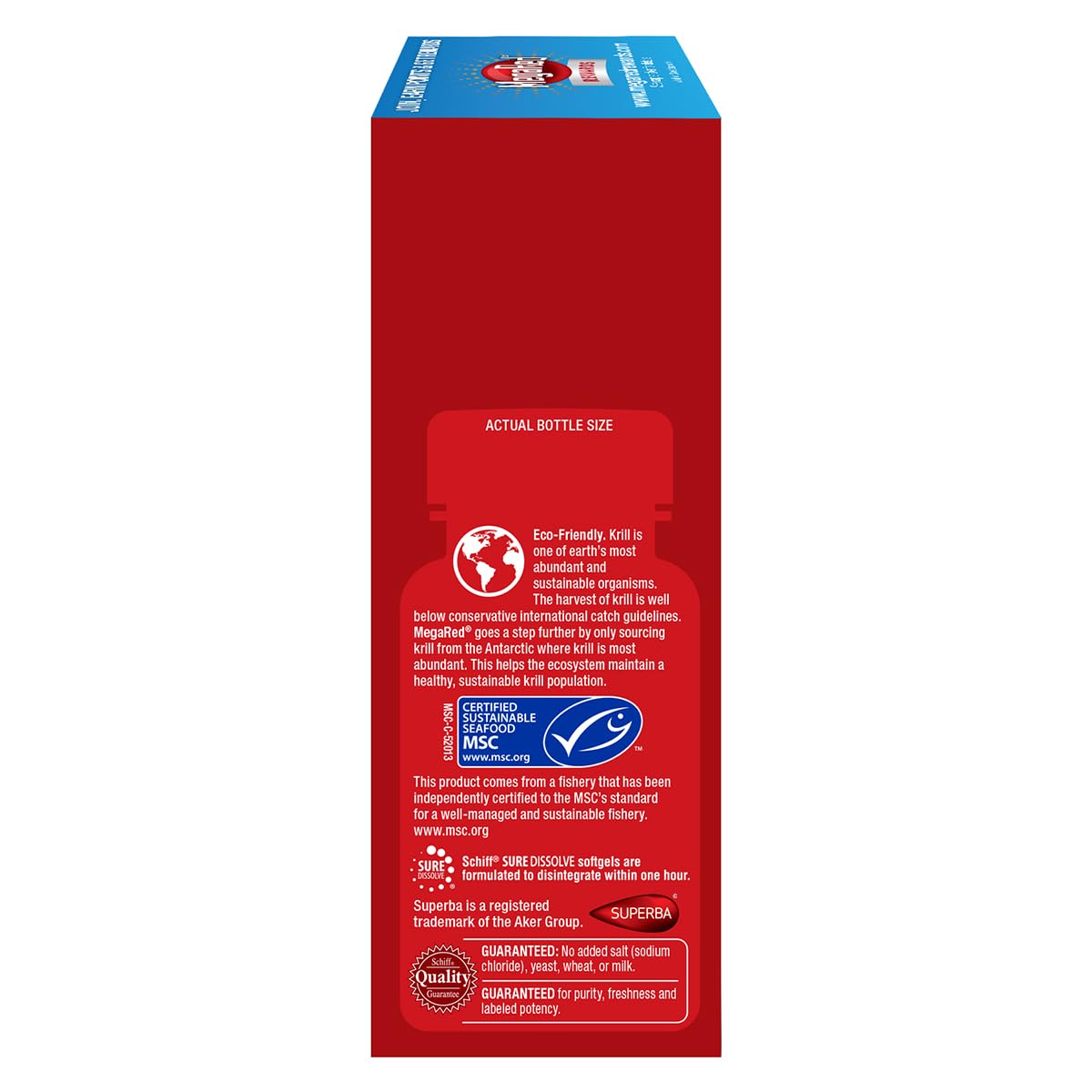 MegaRed Huile de Krill Omega-3 boîte ouverte