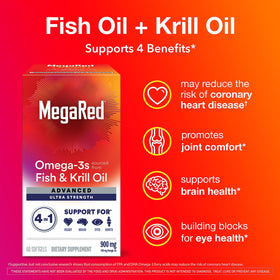 MegaRed Omega-3 900mg boîte avec 60 gélules