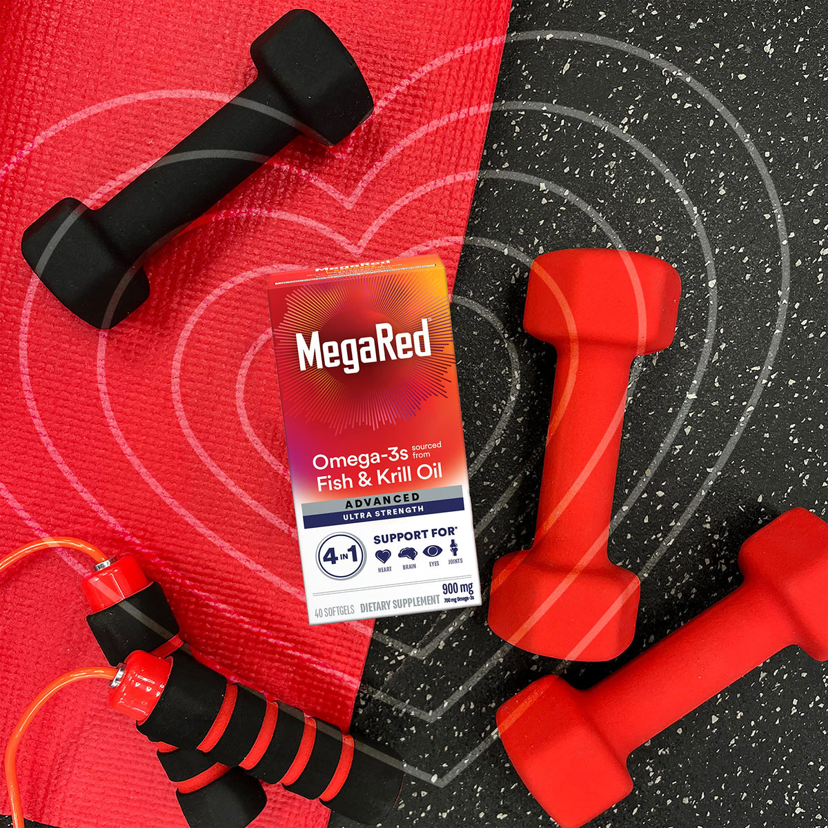 MegaRed Omega-3 900mg étiquette de produit