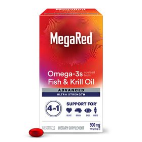 MegaRed Omega-3 900mg gélules 4en1 vue de face