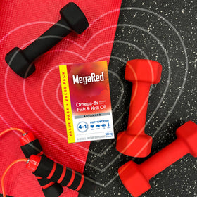 MegaRed Omega 3 vue de côté avec informations nutritionnelles