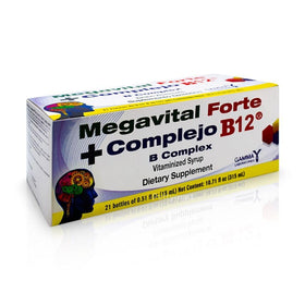 MEGAVITAL FORTE + COMPLEJO B12 sirop en flacon de 15 ml vue de face