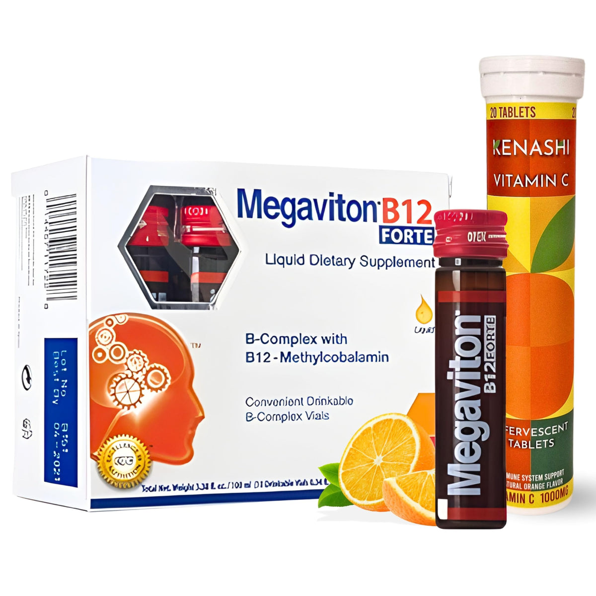 Megaviton B12 Liquide Forte 10 ampoules, présentation de l'emballage