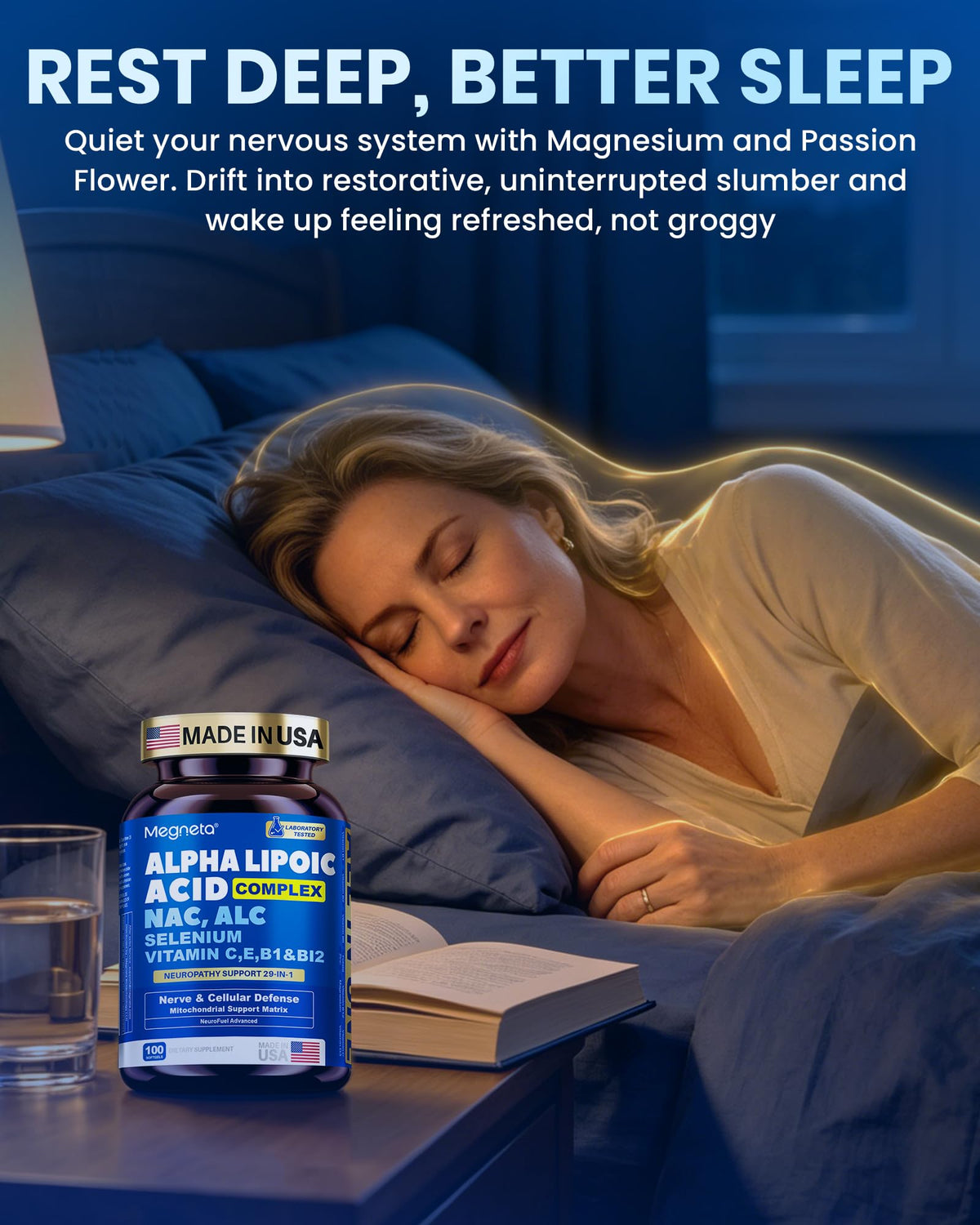 MEGNETA Acide Alpha Lipoïque Liposomal 1200mg boîte ouverte