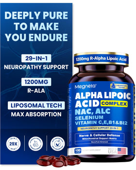 MEGNETA Acide Alpha Lipoïque Liposomal 1200mg vue avant