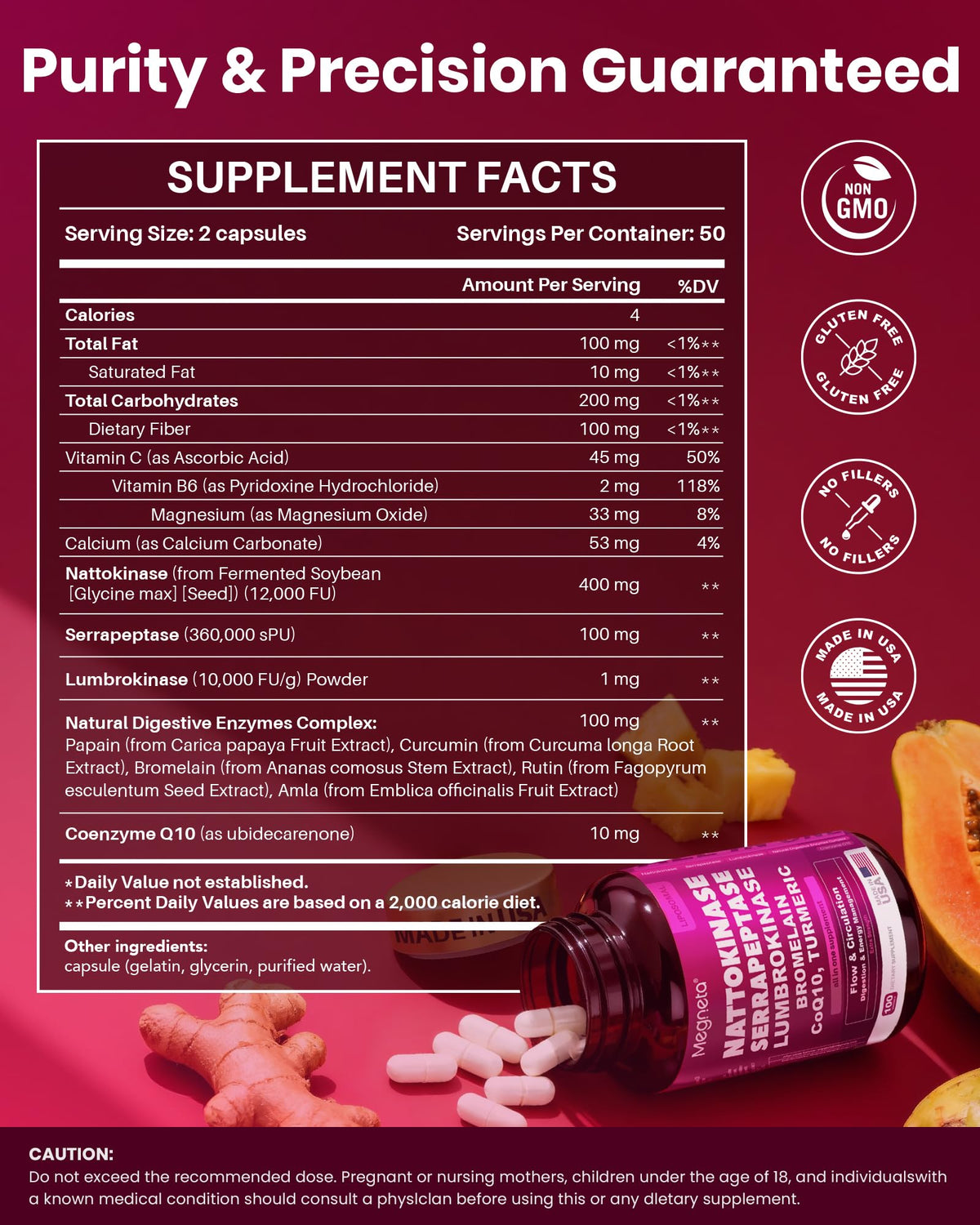MEGNETA Nattokinase 12 000 FU capsules, prise en main
