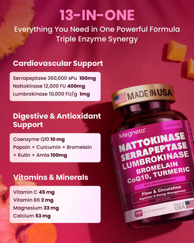 MEGNETA Nattokinase 12 000 FU capsules, vue de côté