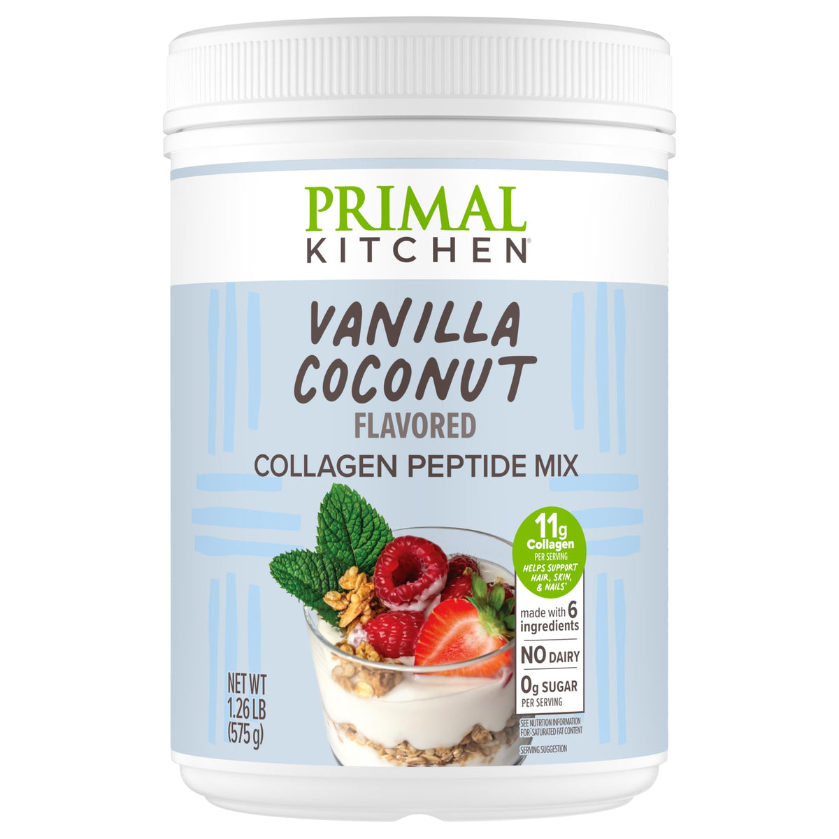 Mélange à boire collagène Primal Kitchen vanille 20 oz emballage avant