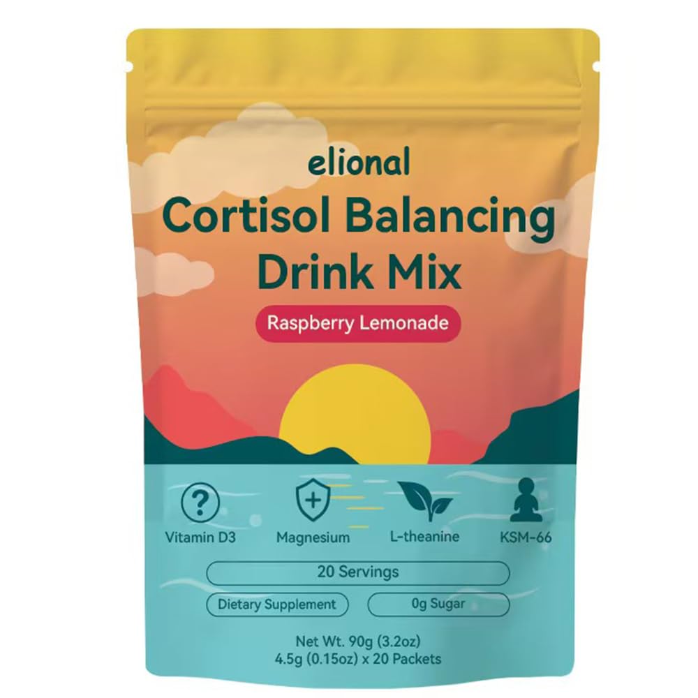 Mélange à boire elional au cortisol, sachets de citron framboise