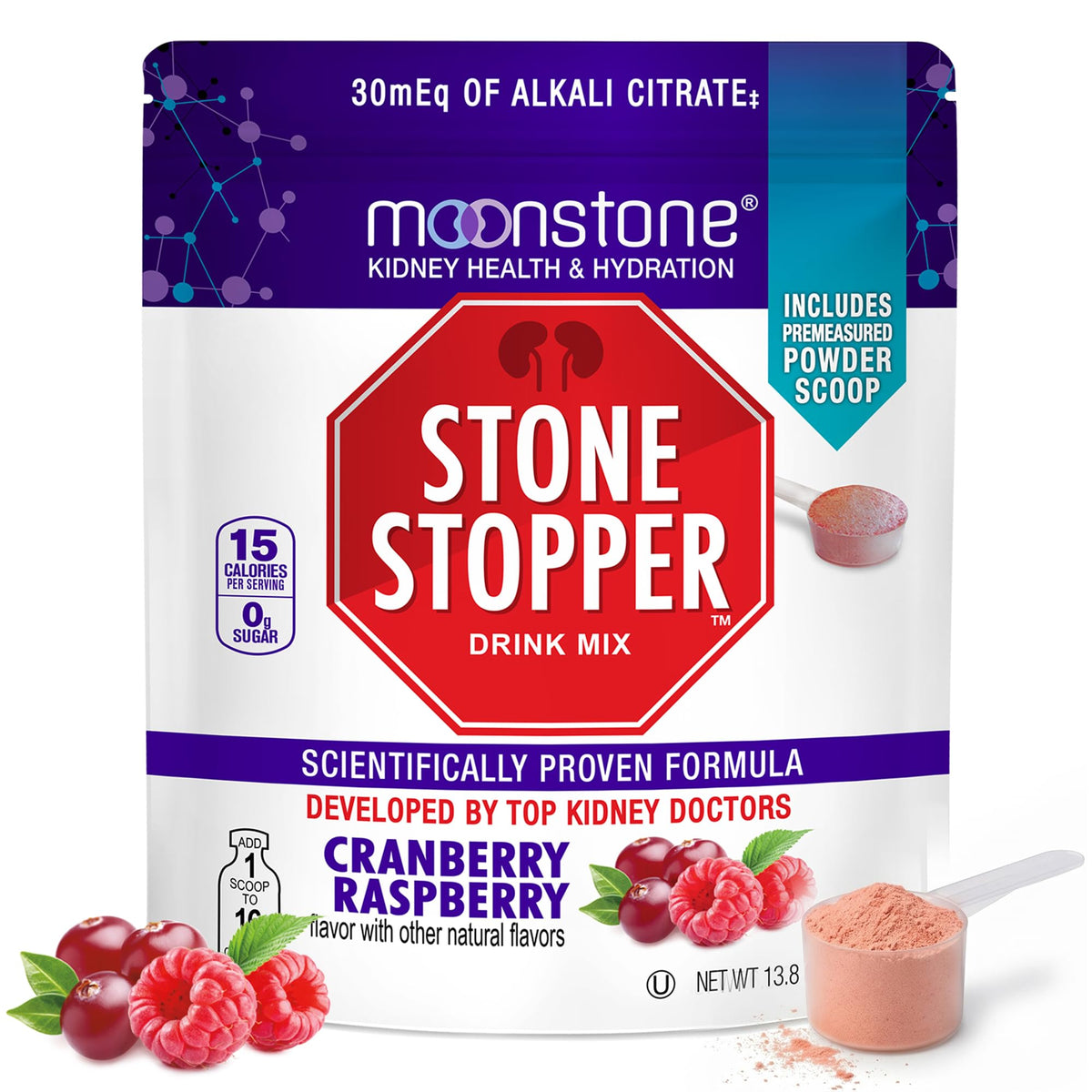Mélange à boire Moonstone Cranberry Framboise 410g - vue de face