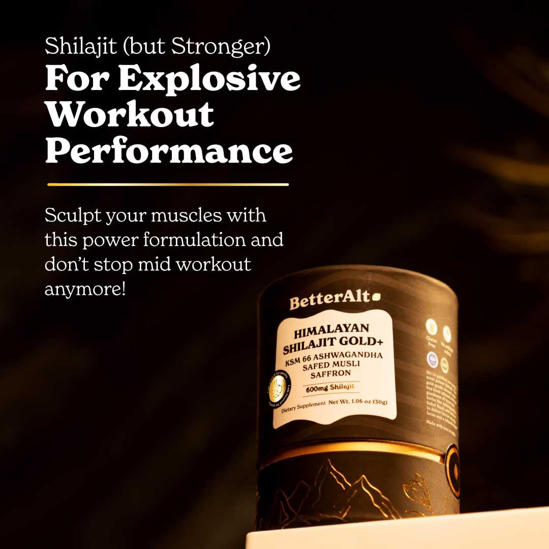Mélange d'ingrédients du Better Alt Shilajit Gold+ 30g