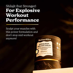 Mélange d'ingrédients du Better Alt Shilajit Gold+ 30g