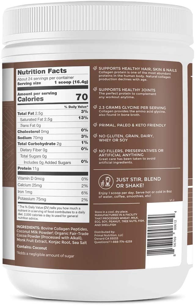 Mélange de Boisson aux Peptides de Collagène IUSOT Chocolat Noix de Coco 394 g packaging