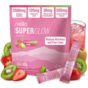 Mélange de boisson Nello Superglow fraise kiwi sachets avant