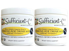 Mélange de boisson Sufficient-C Vitamine C Citron Pêche 250g vue de face