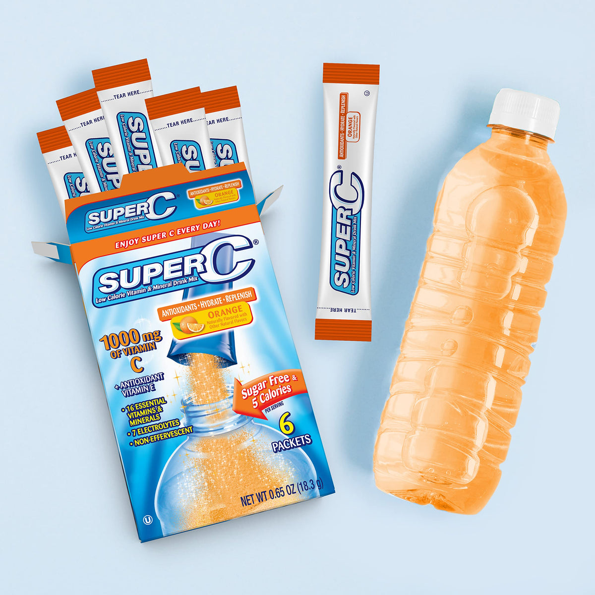Mélange de boisson Super C sachets avec 1000 mg de vitamine C